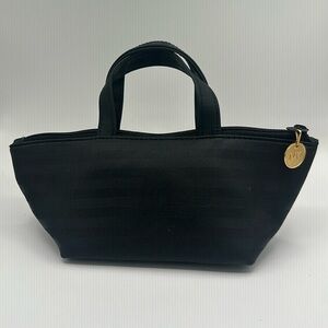 MK-Mary Kay Small Zip Bag Twin Black Striped MK Logo On Zipper Inside Pocket